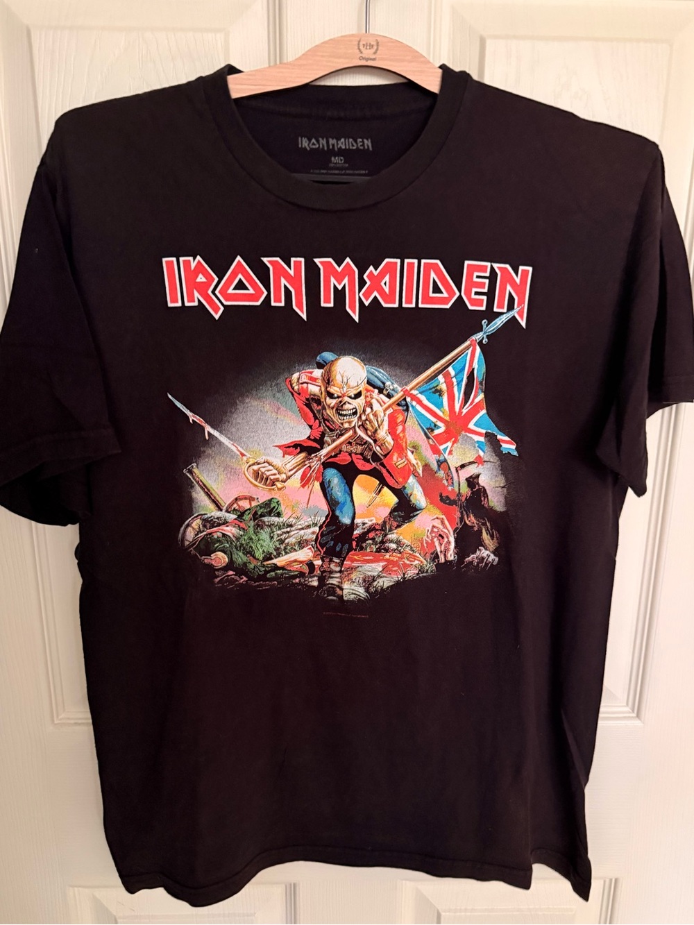 Iron Maiden Black T-Shirt - Eddie Union Jack
